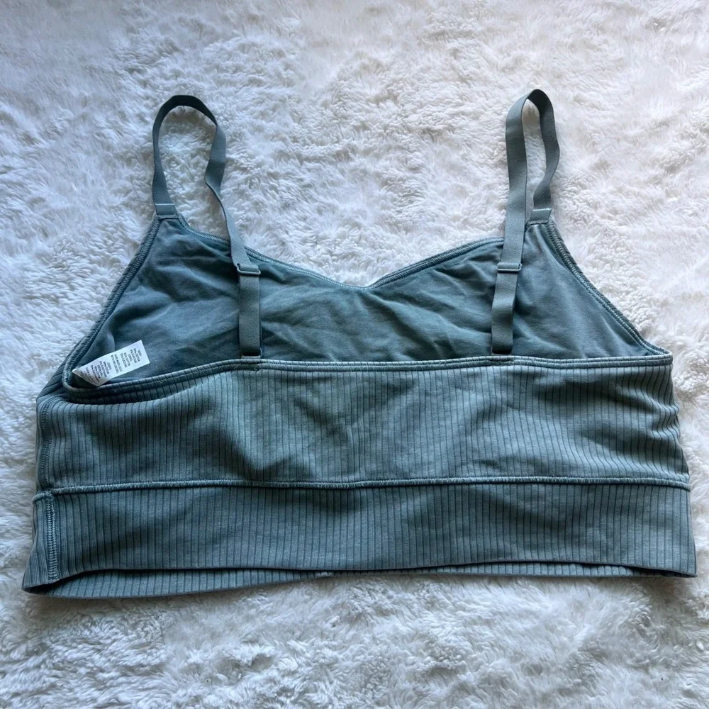 OFFLINE by Aerie Recharge Ribbed Bralette Sage Green XXL Adjustable Straps NWOT